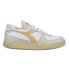 Фото #1 товара Diadora Mi Basket Row Cut Lace Up Mens Beige, Grey, White Sneakers Casual Shoes