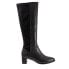 Фото #1 товара Trotters Kirby T2061-011 Womens Black Leather Zipper Knee High Boots