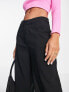 JDY high waist wide leg trouser in black