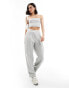 Фото #2 товара Miss Selfridge tailored contrast trim bandeau top in blue grey co ord