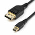 Фото #1 товара Кабель DisplayPort Mini на DisplayPort Startech DP14MDPMM1MB Чёрный