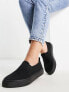 Фото #5 товара ASOS DESIGN Wide Fit Dotty slip on plimsolls in black