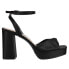 Фото #1 товара Nina Stacie Platform Block Heels Dress Womens Black Dress Sandals STACIE-003