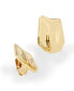 Gold Textured Petal Clip-on Earrings