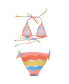 ფოტო #3 პროდუქტის Toddler, Child Girls Good Vibes Triangle Shirred Bikini