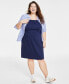 Trendy Plus Size Ponté-Knit Tank Dress, Created for Macy's
