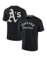 Фото #1 товара Men's and Women's Black Oakland Athletics Super Soft Short Sleeve T-shirt