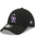 ფოტო #2 პროდუქტის Men's Black Colorado Rockies Logo 39THIRTY Flex Hat