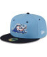 Фото #1 товара Men's Light Blue West Michigan Whitecaps Authentic Collection Alternate Logo 59FIFTY Fitted Hat