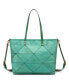 ფოტო #1 პროდუქტის Women's Genuine Leather Prism Tote Bag