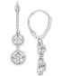 ფოტო #1 პროდუქტის Diamond Double Cluster Drop Earrings (1/2 ct. t.w.) in 14k White Gold