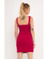 Фото #3 товара Women's Soft Touch Plisse Twist Mini Dress