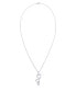 Фото #2 товара Macy's diamond Accent Silver-plated Triple Heart Pendant Necklace