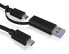 Фото #5 товара ICY BOX IB-CB031 - 1 m - USB A/USB C - USB C - USB 3.2 Gen 2 (3.1 Gen 2) - 10000 Mbit/s - Black