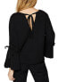 Фото #2 товара Sanctuary Women's Upper West Sweatshirt Long Sleeve Tie Back Black S