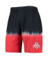 ფოტო #4 პროდუქტის Men's Black, Scarlet Ohio State Buckeyes Tie-Dye Shorts