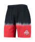 Фото #4 товара Men's Black, Scarlet Ohio State Buckeyes Tie-Dye Shorts