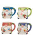 Фото #1 товара Garden Gnomes Set of 4 3-D Gnome Mugs