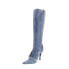 Фото #4 товара Diesel D-Venus WB Y03039-P0231-T6182 Womens Blue Leather Knee High Boots