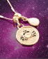 Фото #2 товара Barse zodiac Coin Genuine Teardrop Charm Necklace