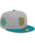 Фото #1 товара Men's Gray, Teal San Francisco Giants 59FIFTY Fitted Hat