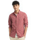 ფოტო #5 პროდუქტის Men's Slim Fit Blur Check Long Sleeve Button-Down Oxford Shirt