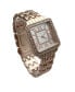 Two Tone Small Square and Rhinestones Metal Band Women Watch