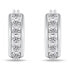 Amazing silver earrings with clear zircons EA543W