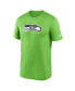 ფოტო #3 პროდუქტის Men's Neon Green Seattle Seahawks Legend Logo Performance T-shirt