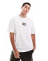 Jack & Jones oversized t-shirt with japanese bird backprint in white