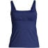 ფოტო #8 პროდუქტის Plus Size Mastectomy Square Neck Tankini Swimsuit Top Adjustable Straps