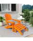 Фото #7 товара Classic Folding Adirondack Chair with Footrest Ottoman Set