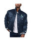 ფოტო #1 პროდუქტის Levi’s x Starter Men's Navy Seattle Mariners Silver Tab Satin Full-Snap Trucker Jacket