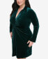Фото #5 товара Plus Size Velvet Twist-Front Sheath Dress