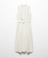 Women's Belt Linen Dress