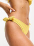 Фото #4 товара & Other Stories crinkle tie side bikini brief in yellow