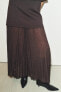 COMBINED PLEATED KNIT SKIRT