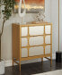 Фото #9 товара 32" Wood 3 Drawer Cabinet with Mirrored Front