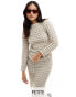 Фото #1 товара Vero Moda Petite textured long sleeved top co-ord in beige