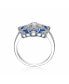 Фото #3 товара Sterling Silver Baguette and Round Cubic Zirconia Coctail Ring