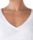 ფოტო #2 პროდუქტის Diamond Dangle Curved Bar 18" Pendant Necklace (5/8 ct. t.w.) in 14k Two-Tone Gold