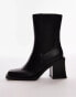 Фото #2 товара Topshop Nisha block heeled chelsea boots in black