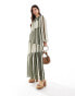 Фото #3 товара ASOS DESIGN mixed stripe print smock maxi dress