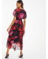 Фото #2 товара Платье женское QUIZ из шифона и люрекса, в два яруса