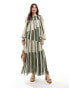 ASOS DESIGN mixed stripe print smock maxi dress verschiedene Streifenmuster, 46 - фото #1