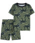 Фото #4 товара Kid 2-Piece Dinosaur Loose Fit Pajama Set 4