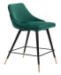 36" Steel, Polyester Piccolo Pencil Legs Counter Chair