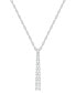 ფოტო #1 პროდუქტის Diamond Graduated Linear 18" Pendant Necklace (1/2 ct. t.w.) in 14k White Gold