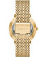 ფოტო #3 პროდუქტის Women's Pyper Gold-Tone Stainless Steel Mesh Bracelet Watch 38mm