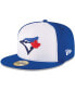 Фото #1 товара Men's White/Royal Toronto Blue Jays 2017 Authentic Collection On-Field 59FIFTY Fitted Hat